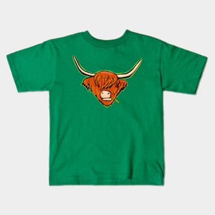 Scottish Coo Cute Scottish Cow Kids T-Shirt